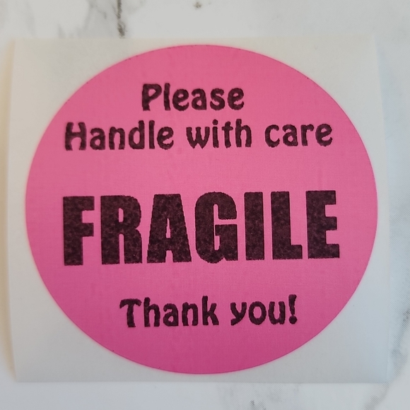 100 FRAGILE Thermal Stickers - Picture 2 of 2